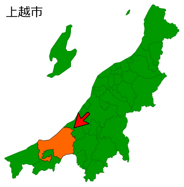 新潟県上越市の場所を示す画像