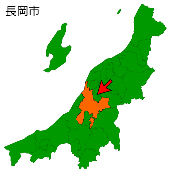 新潟県長岡市の場所を示す画像