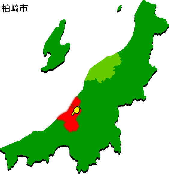 柏崎市の場所を示す画像1