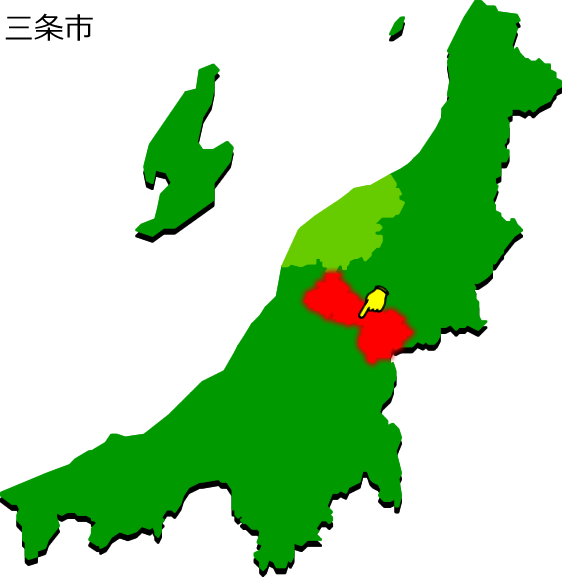 三条市の場所を示す画像1