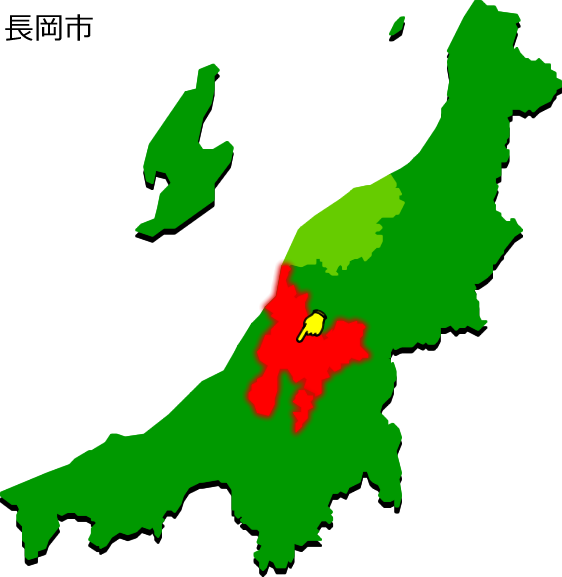 長岡市の場所を示す画像1