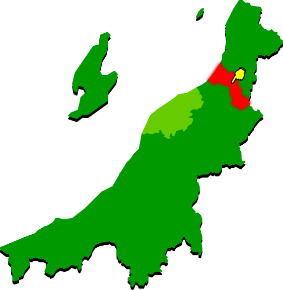 胎内市の場所を示す画像2