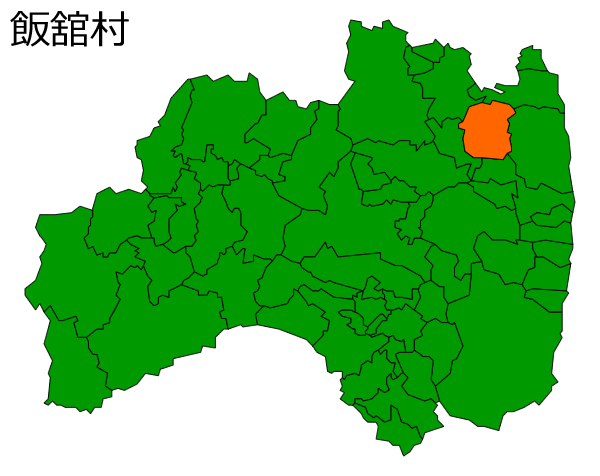 福島県飯舘村の場所を示す画像