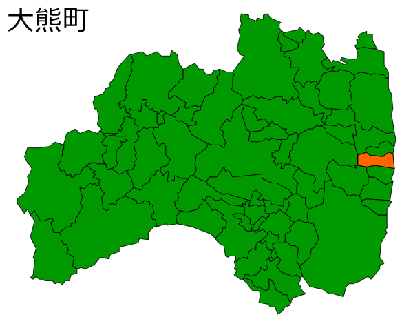 福島県大熊町の場所を示す画像