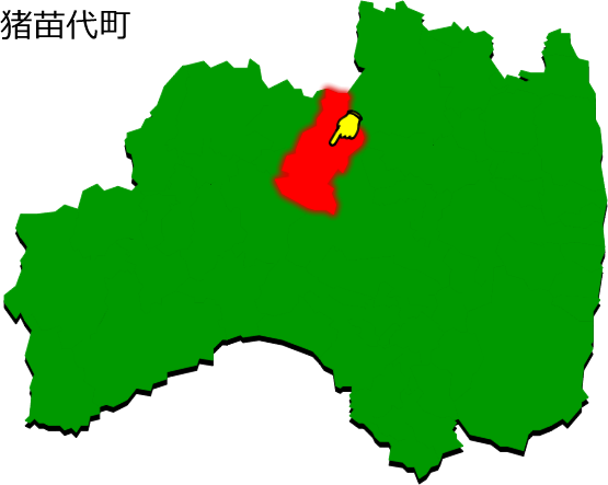 猪苗代町の場所を示す画像1