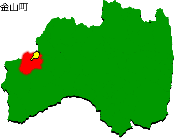金山町の場所を示す画像1