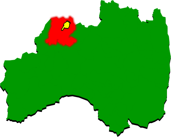 喜多方市の場所を示す画像2