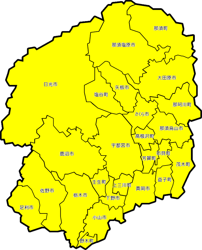 栃木県のカラーバリエーション地図画像7