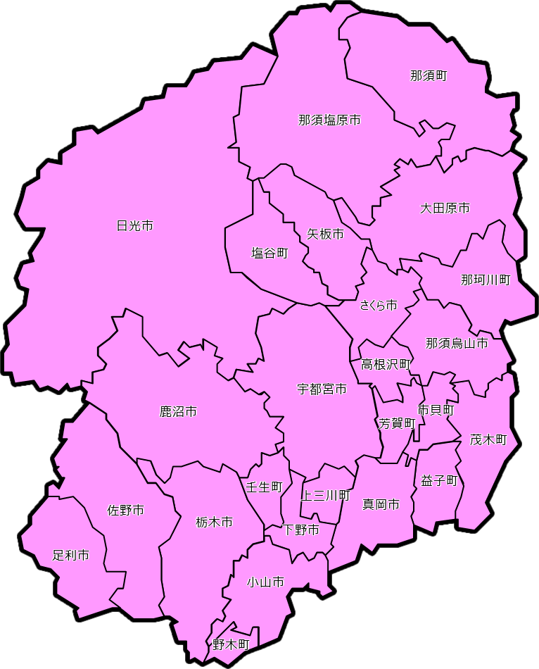栃木県のカラーバリエーション地図画像9