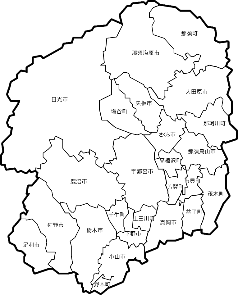 栃木県のカラーバリエーション地図画像10