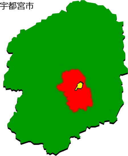 宇都宮市の場所を示す画像1