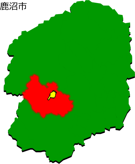 鹿沼市の場所を示す画像1