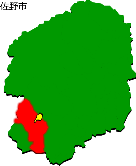 佐野市の場所を示す画像1