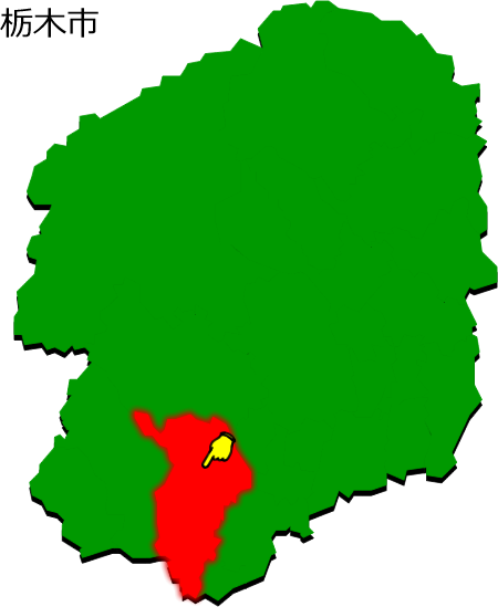 栃木市の場所を示す画像1