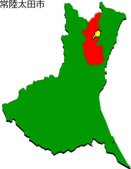 常陸太田市の場所を示す画像1