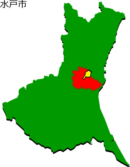 水戸市の場所を示す画像1