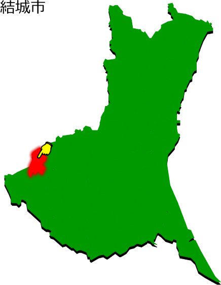 結城市の場所を示す画像1