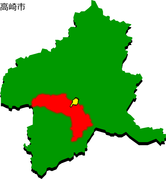 高崎市の場所を示す画像1