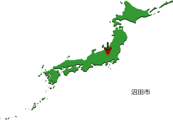 沼田市の場所を示す画像3