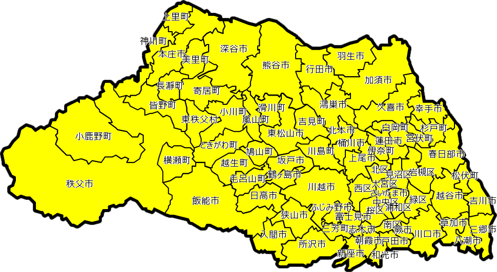 新しいコレクション 埼玉 県 地図 イラスト ただ素晴らしい花