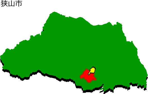 狭山市の場所を示す画像1