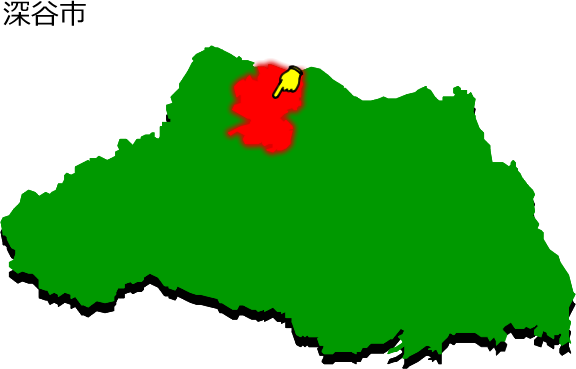 深谷市の場所を示す画像1