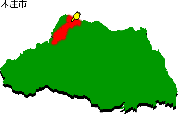 本庄市の場所を示す画像1