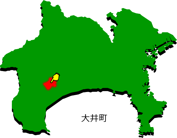 大井町の場所を示す画像1