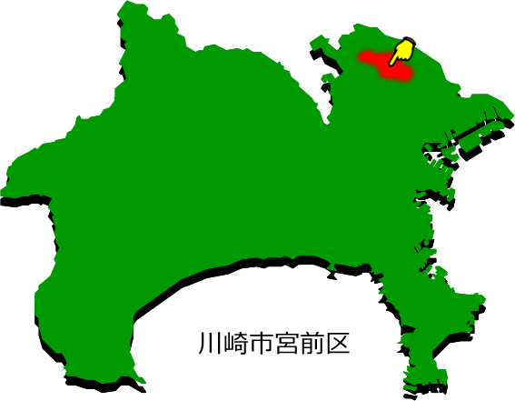 川崎市宮前区の場所を示す画像1