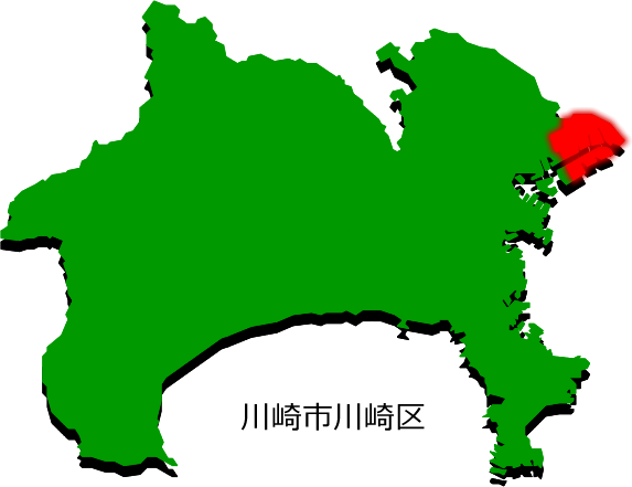 川崎市川崎区の場所を示す画像2