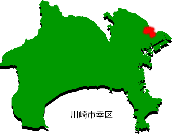 川崎市幸区の場所を示す画像2