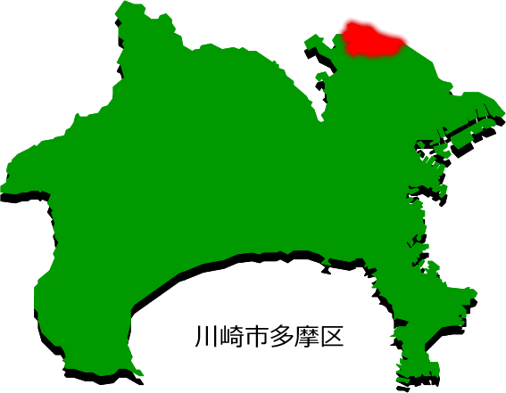 川崎市多摩区の場所を示す画像2