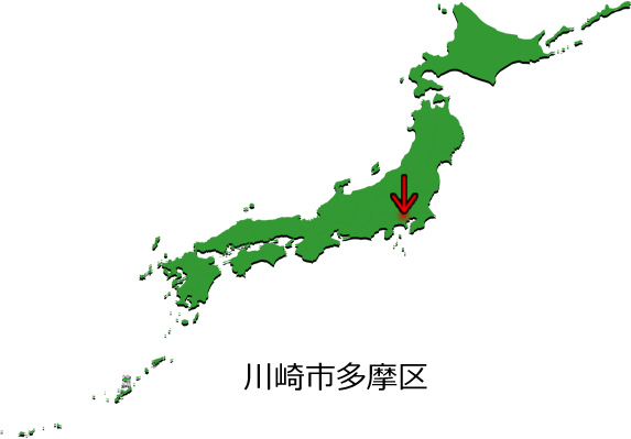 川崎市多摩区の場所を示す画像3