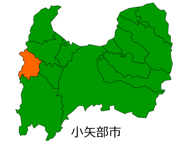 富山県小矢部市の場所を示す画像
