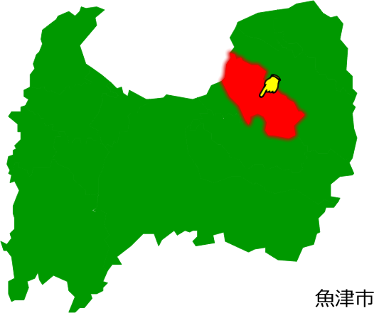 魚津市の場所を示す画像1