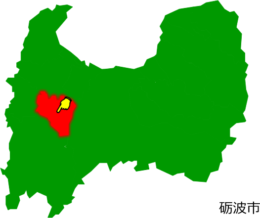 砺波市の場所を示す画像1