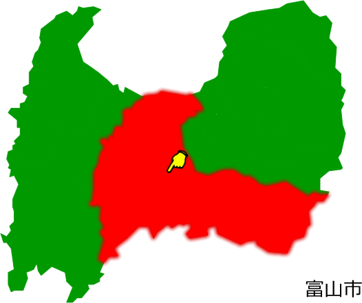 富山市の場所を示す画像1