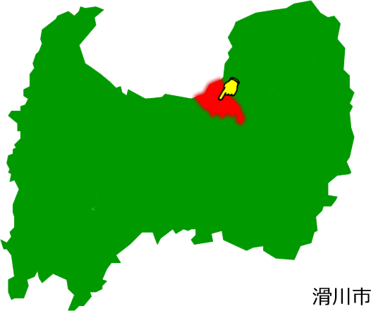 滑川市の場所を示す画像1
