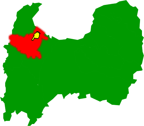 高岡市の場所を示す画像2