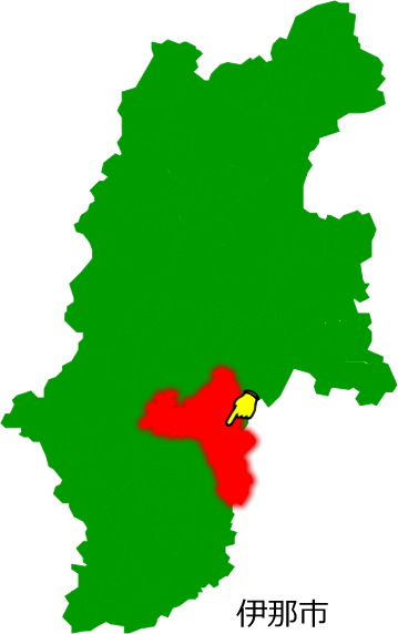 伊那市の場所を示す画像1