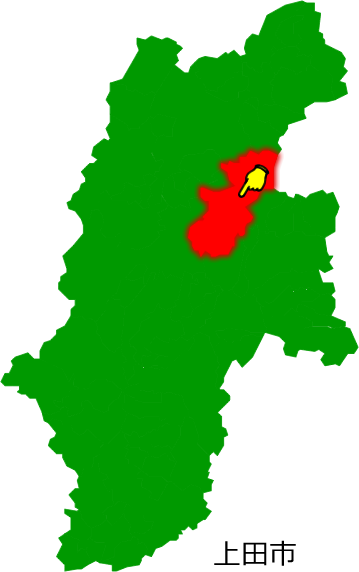 上田市の場所を示す画像1