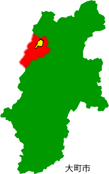 大町市の場所を示す画像1
