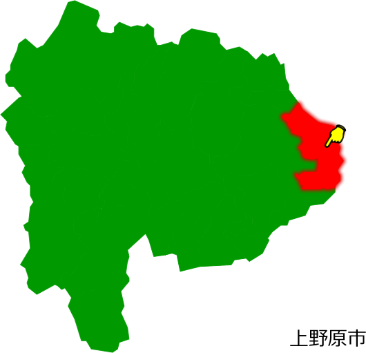 上野原市の場所を示す画像1