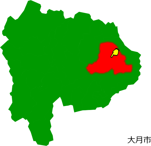 大月市の場所を示す画像1