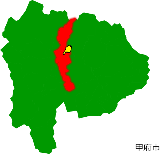 甲府市の場所を示す画像1