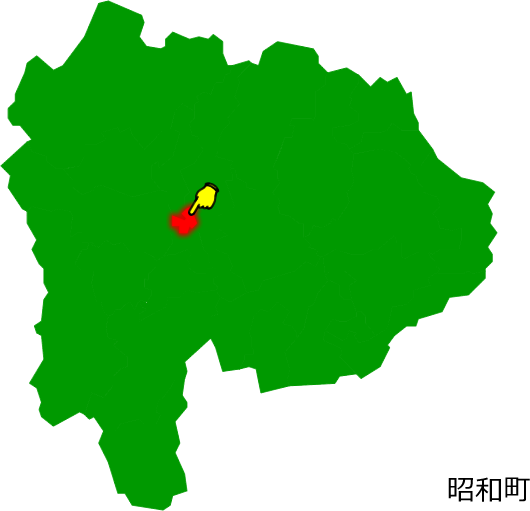 昭和町の場所を示す画像1