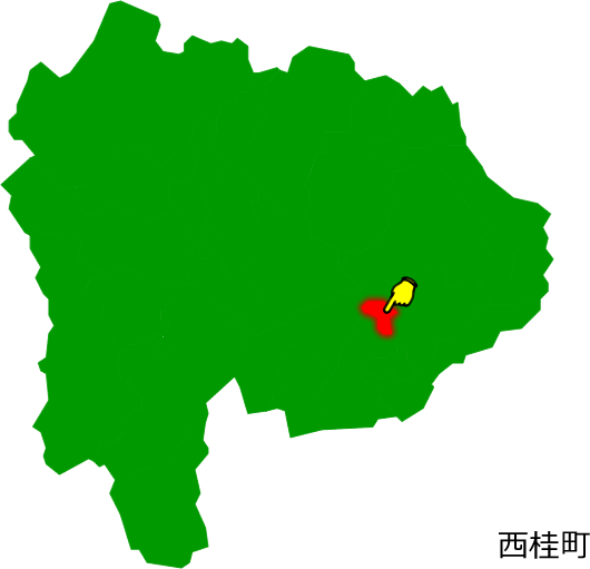 西桂町の場所を示す画像1