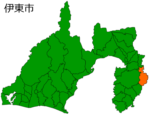 静岡県伊東市の場所を示す画像