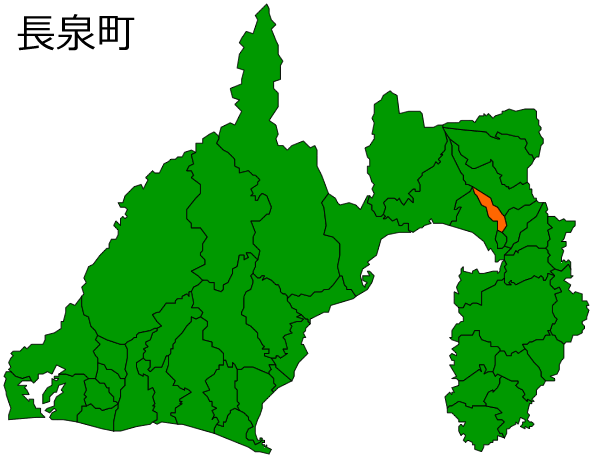 静岡県長泉町の場所を示す画像