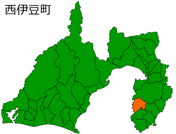 静岡県西伊豆町の場所を示す画像